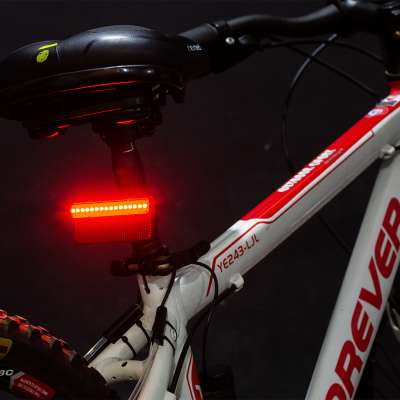 Rechargeable Bike Brake Sensor Turn Signal Tail light with Reflector, Night Safety Rear Bicycle Lights, Warning Cycling Lights