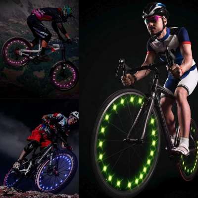 Multicolor Sport Outdoor Cycling Led Bike Spoke light Wheel  LED Lamp Bicycle lights/ bike strip string lights